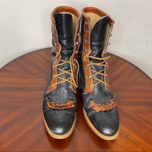 VINTAGE VICTORIAN COTTAGECORE LEATHER BOOTS
